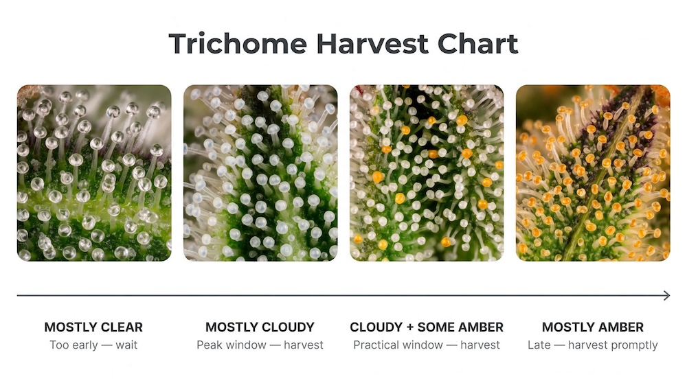 Trichome harvest chart